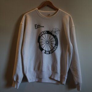 Vintage 90s Joke Junction Clown Sweatshirt - White Graphic Pullover - Size S/M